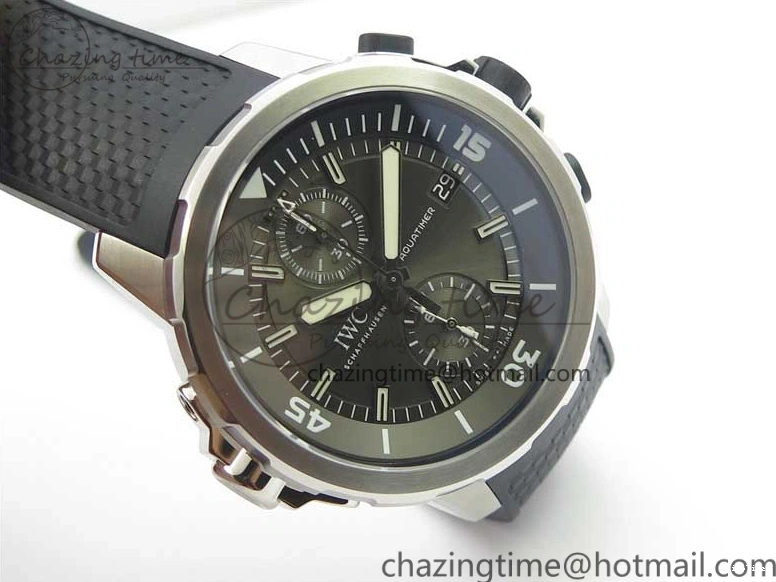 MIROTIME 0110 Aquatimer Chrono IW376803 V6F 1:1 Best Edition Gray Dial on Rubber Strap A FlexibleFit 7153